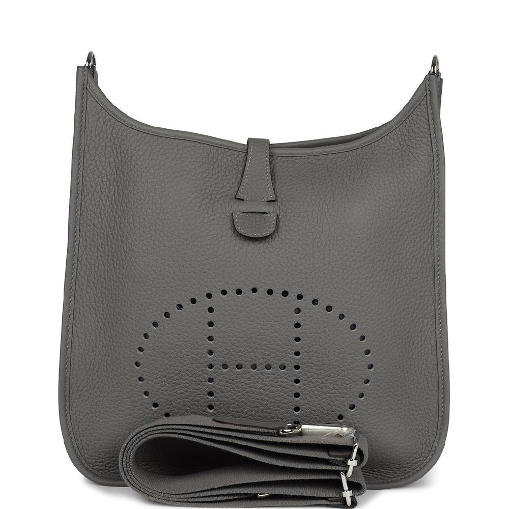Hermes Evelyne III PM Gris Meyer Clemence Palladium Hardware