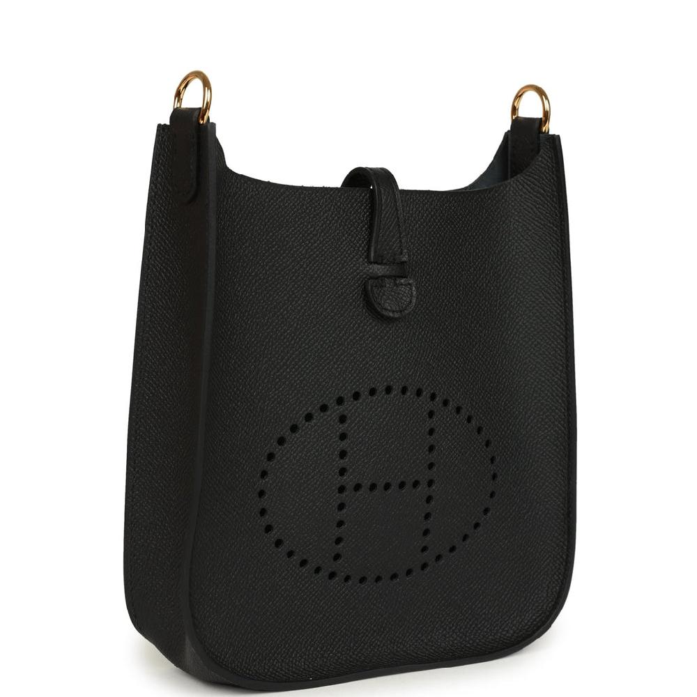 Hermes Evelyne Sellier TPM Black Epsom Gold Hardware