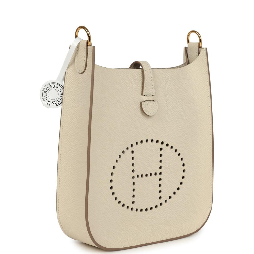 Hermes Evelyne Sellier TPM Craie Epsom Gold Hardware