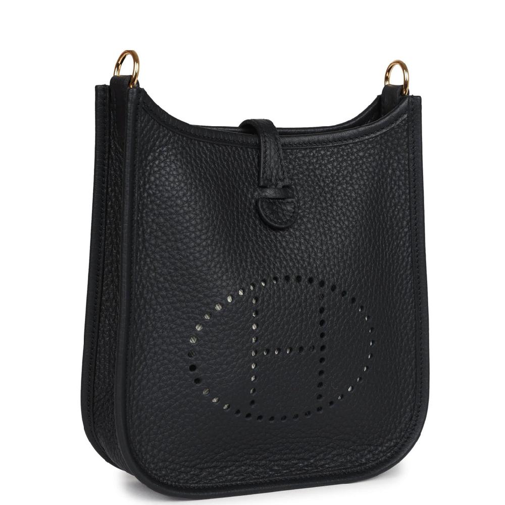 Hermes Evelyne TPM Black Clemence Gold Hardware