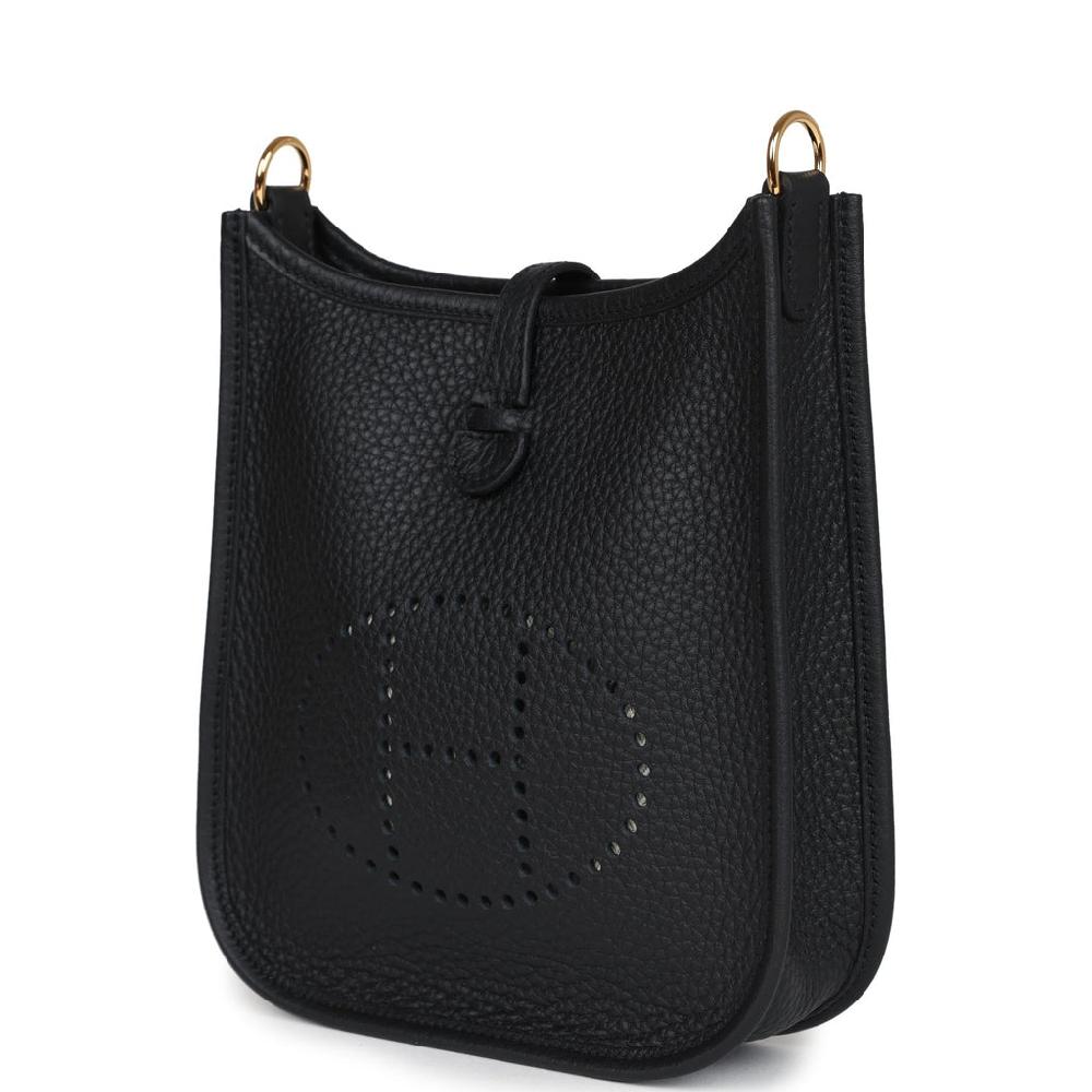 Hermes Evelyne TPM Black Clemence Gold Hardware