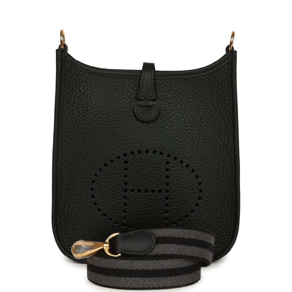 Hermes Evelyne TPM Black Clemence Gold Hardware