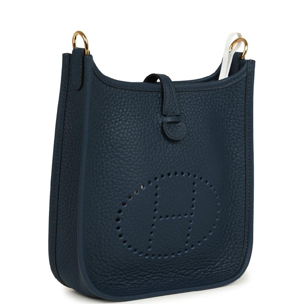 Hermes Evelyne TPM Bleu De Prusse Clemence Gold Hardware
