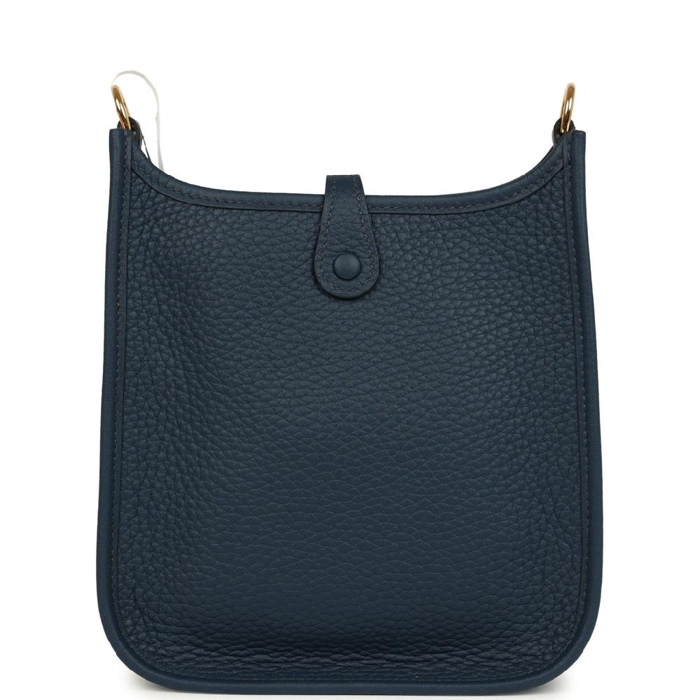 Hermes Evelyne TPM Bleu De Prusse Clemence Gold Hardware