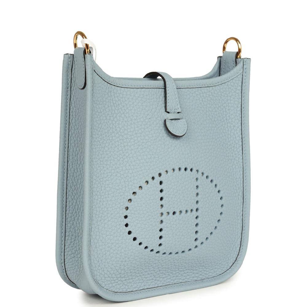 Hermes Evelyne TPM Bleu Lin Clemence Gold Hardware