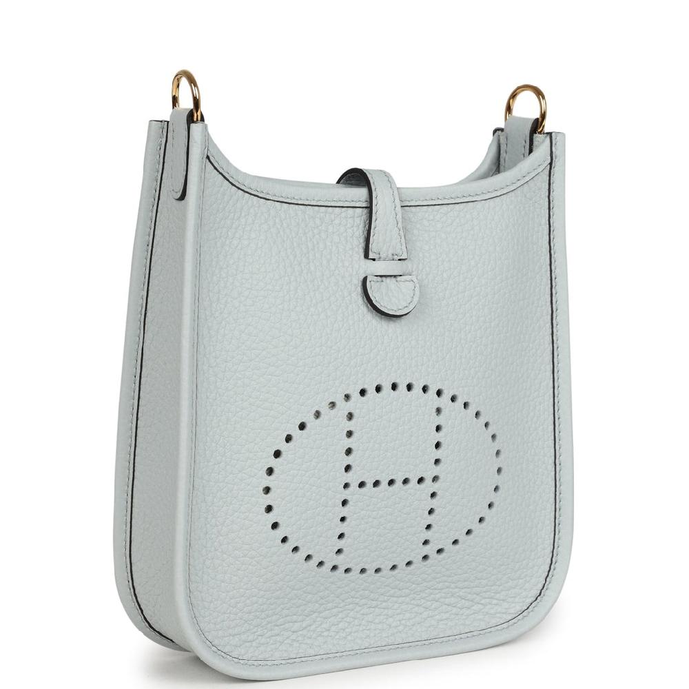 Hermes Evelyne TPM Bleu Pale Clemence Palladium Hardware