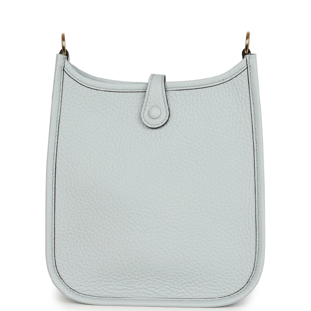 Hermes Evelyne TPM Bleu Pale Clemence Palladium Hardware