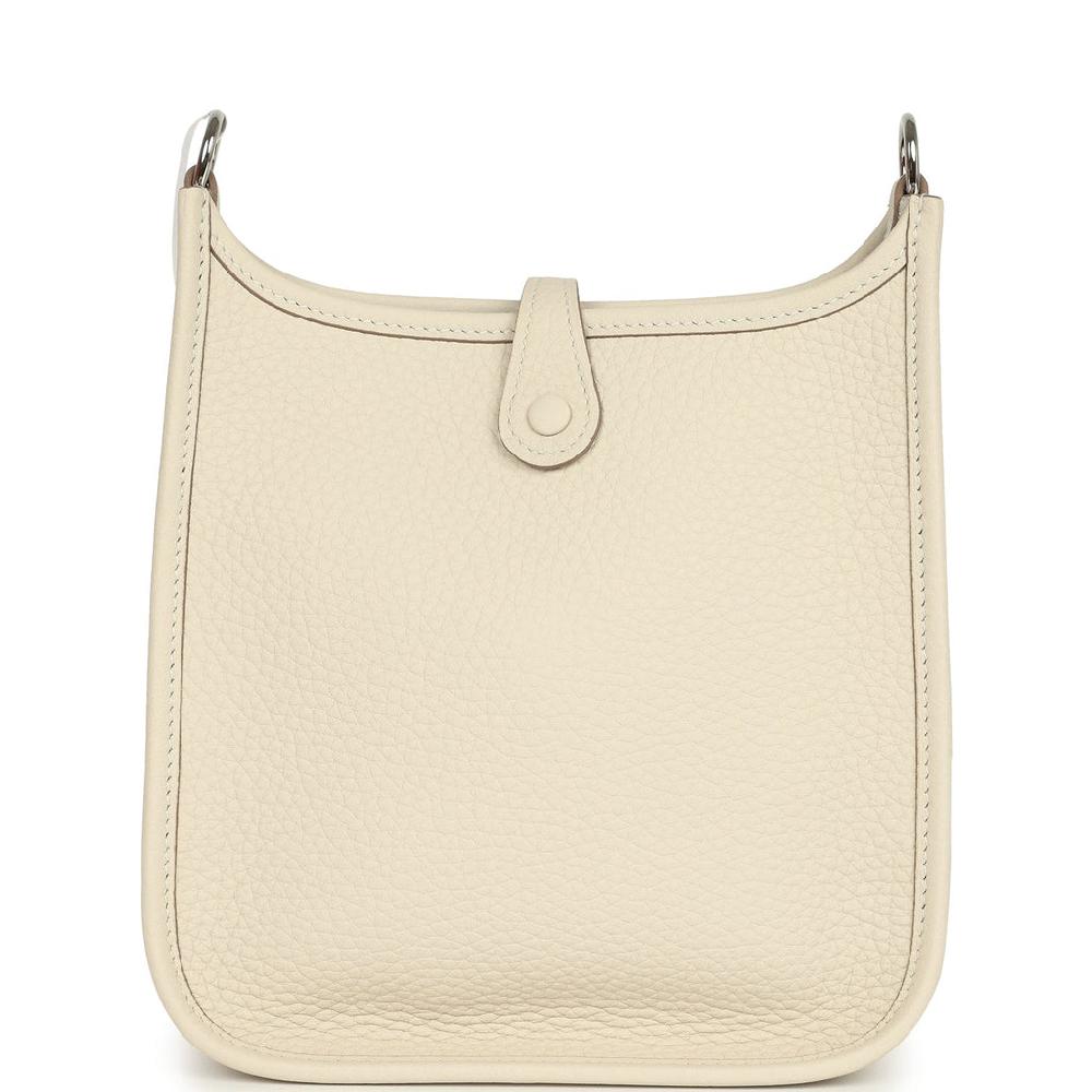 Hermes Evelyne TPM Craie Clemence Palladium Hardware
