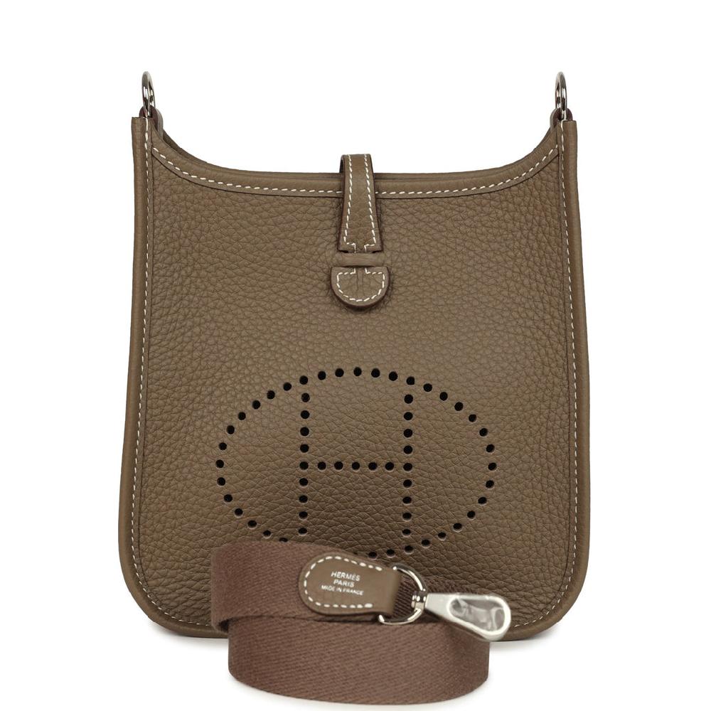 Hermes Evelyne TPM Etoupe Clemence Palladium Hardware