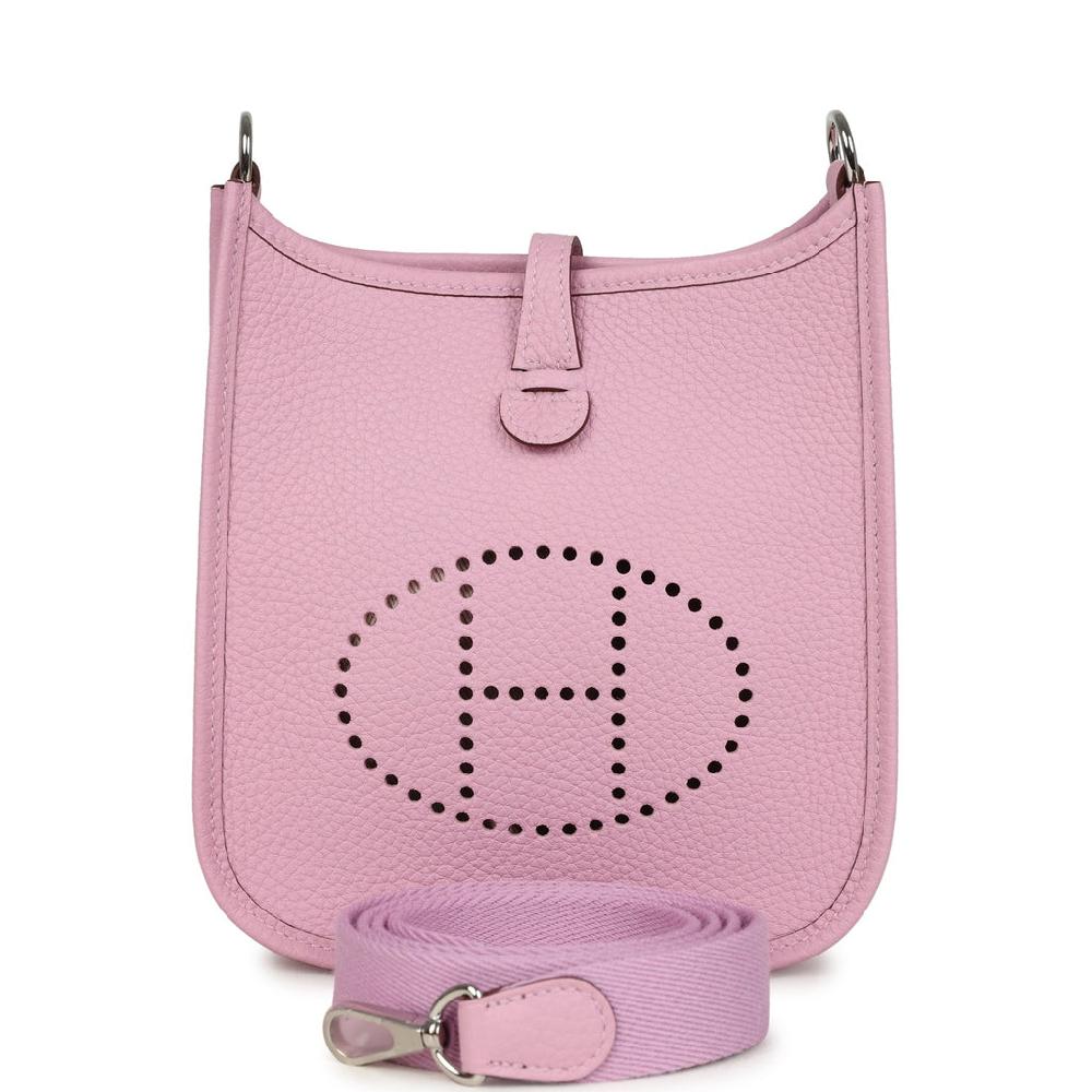 Hermes Evelyne TPM Mauve Sylvestre Clemence Palladium Hardware