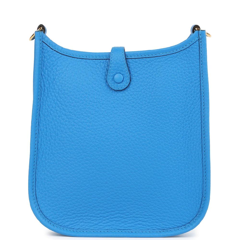 Hermes Evelyne TPM New Bleu Hydra Clemence Gold Hardware