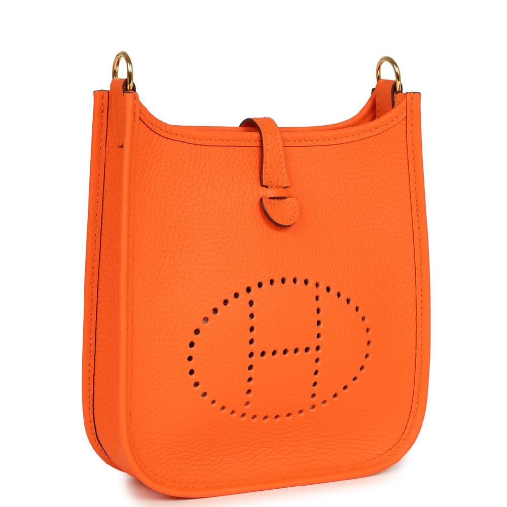 Hermes Evelyne TPM Orange Minium Clemence Gold Hardware