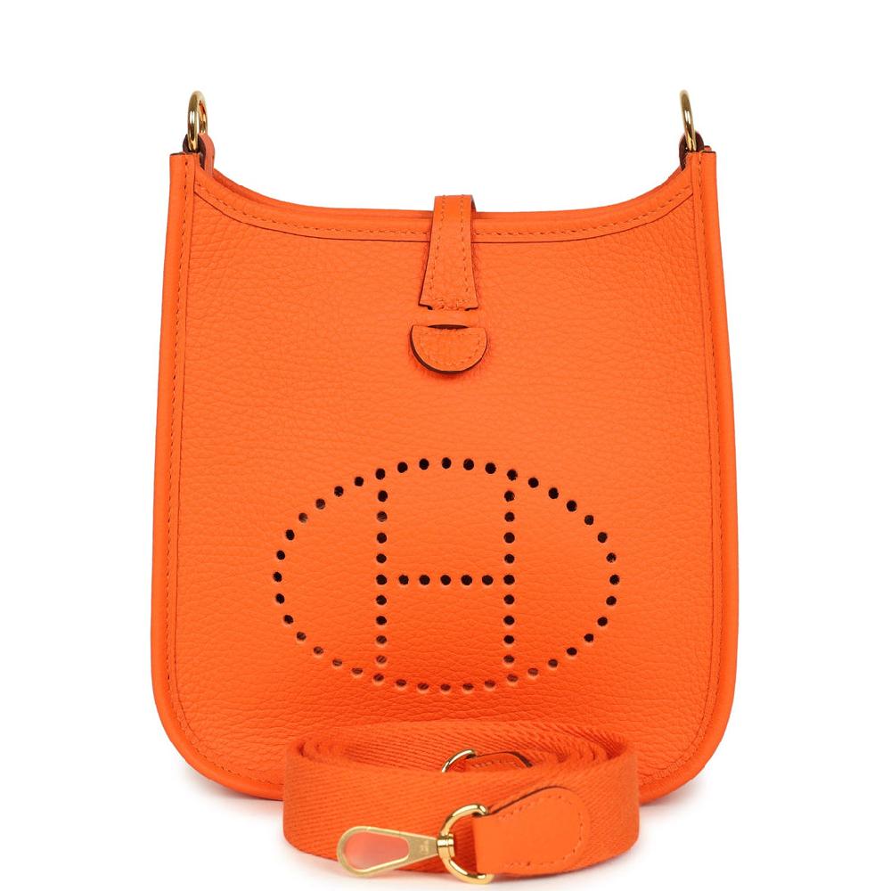 Hermes Evelyne TPM Orange Minium Clemence Gold Hardware