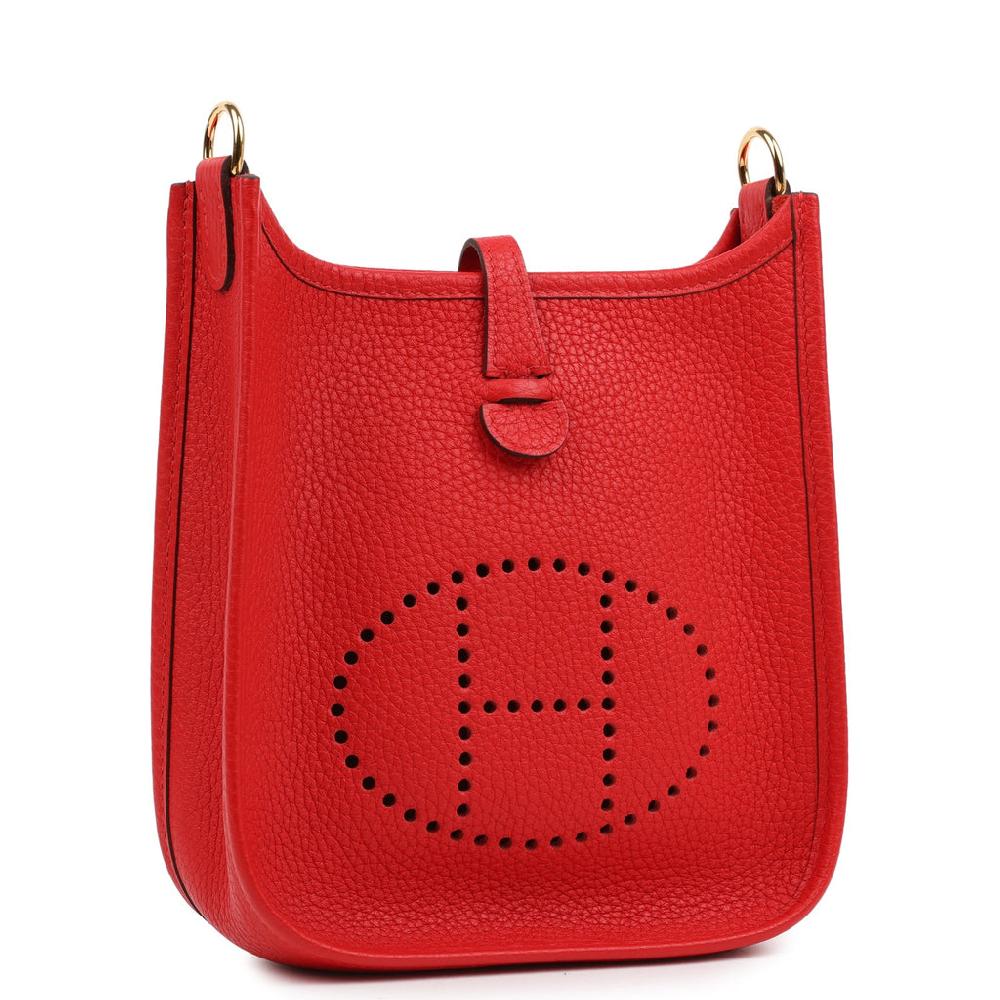 Hermes Evelyne TPM Rouge De Couer Clemence Gold Hardware