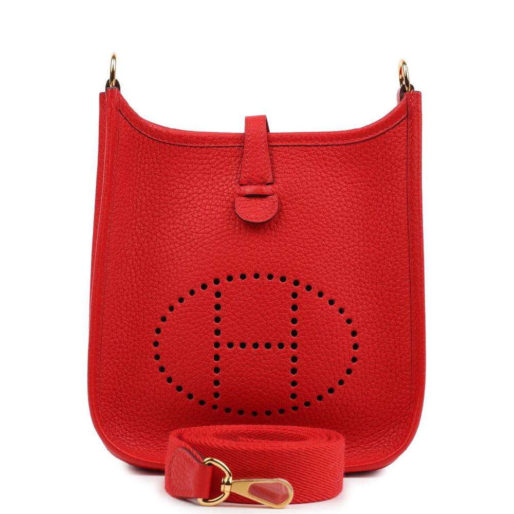 Hermes Evelyne TPM Rouge De Couer Clemence Gold Hardware