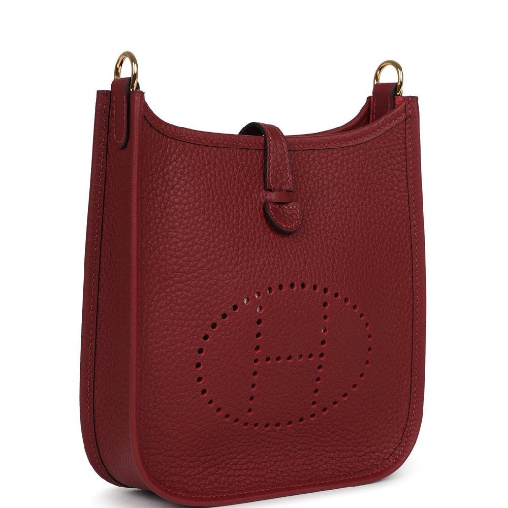 Hermes Evelyne TPM Rouge H Clemence Gold Hardware
