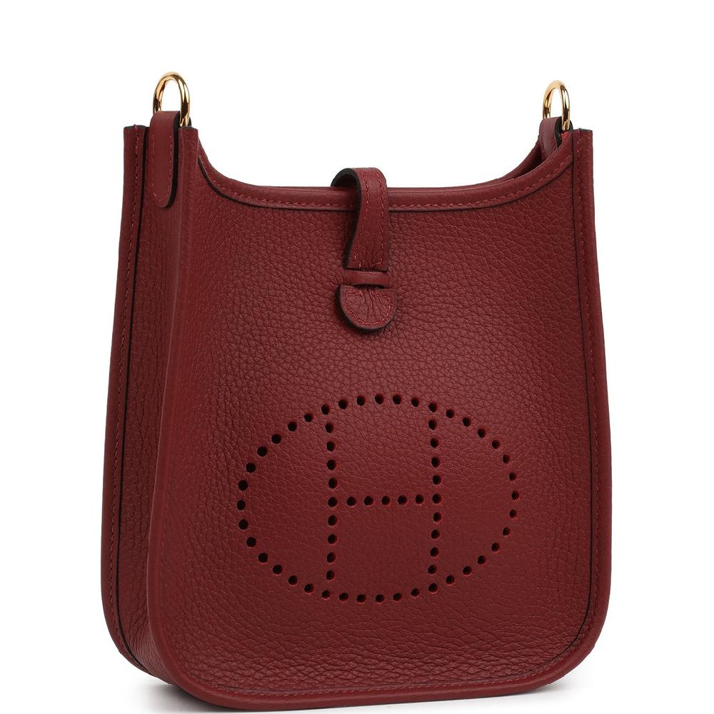 Hermes Evelyne TPM Rouge H Clemence Gold Hardware