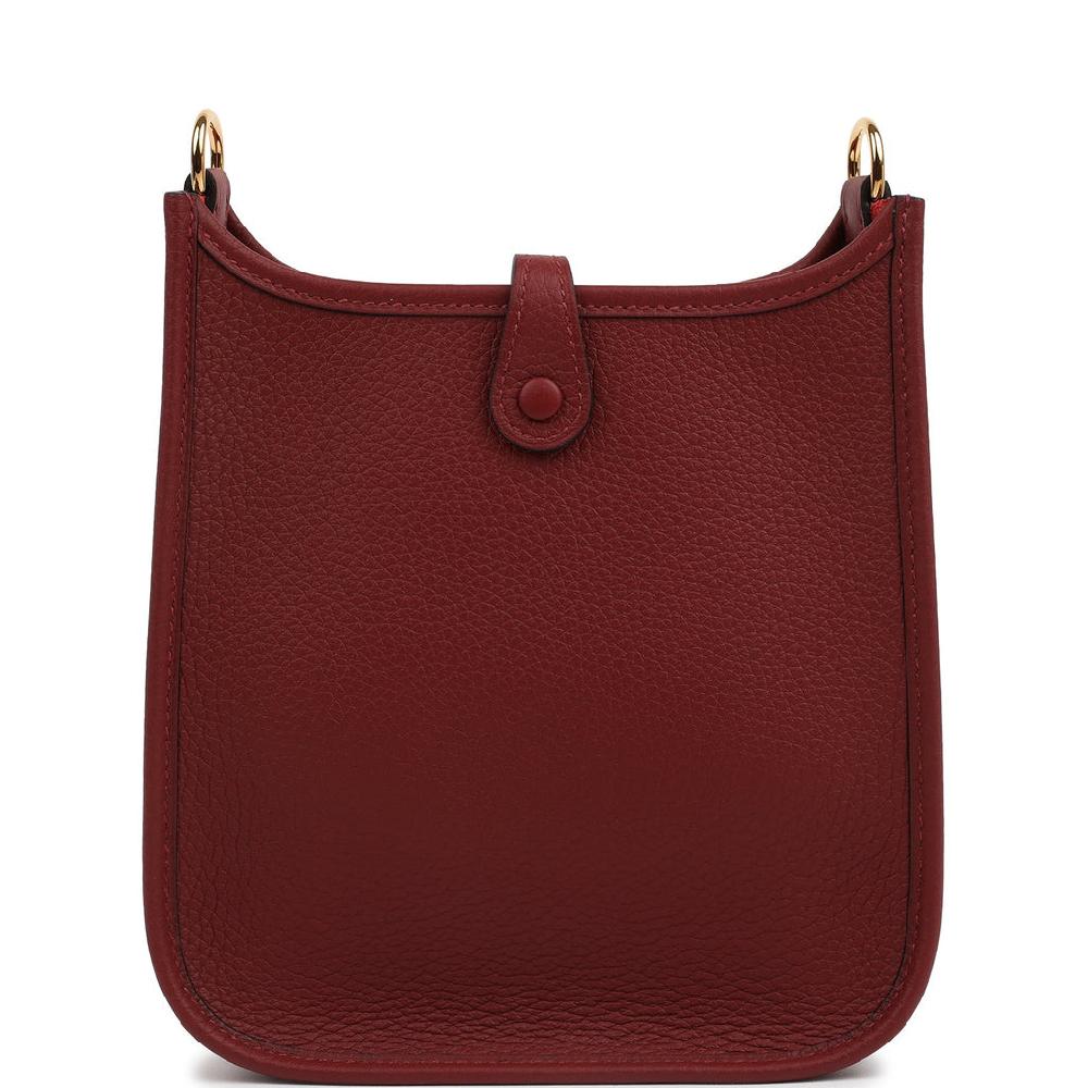 Hermes Evelyne TPM Rouge H Clemence Gold Hardware