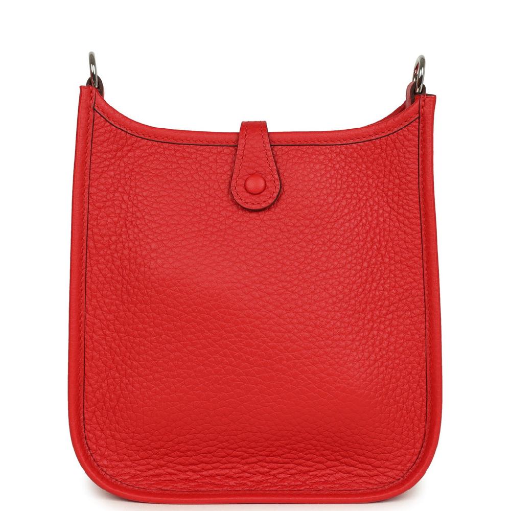 Hermes Evelyne TPM Rouge Radieux Clemence Palladium Hardware