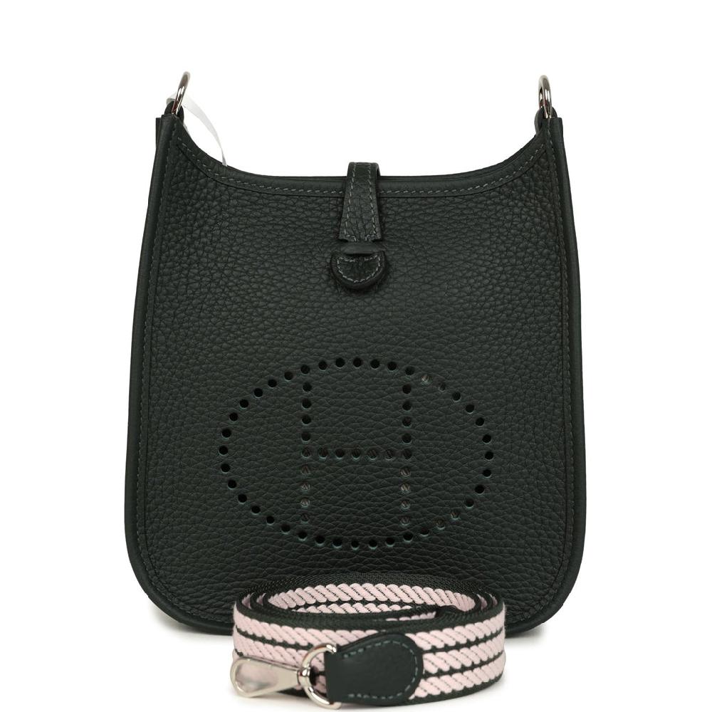 Hermes Evelyne TPM Vert Fonce Clemence Palladium Hardware
