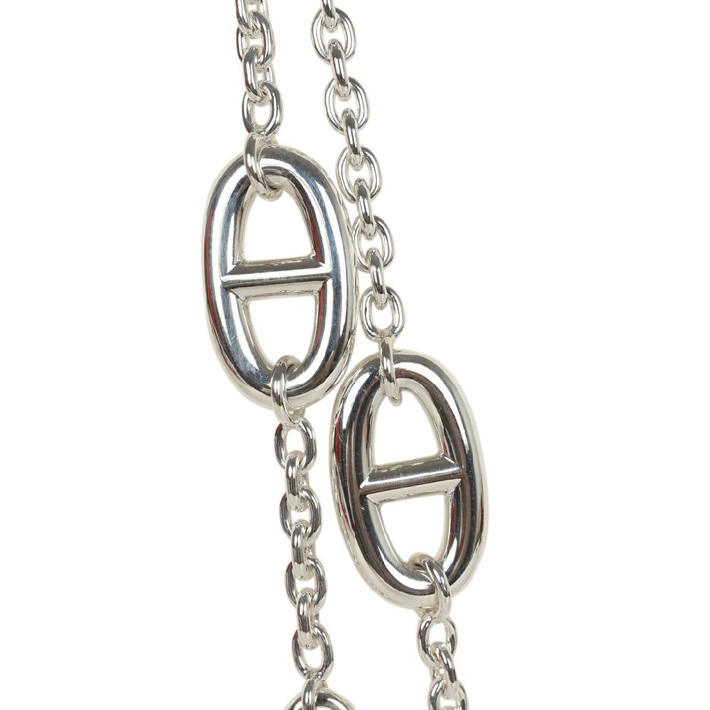 Hermes Farandole Rope Necklace 120cm Sterling Silver Hardware
