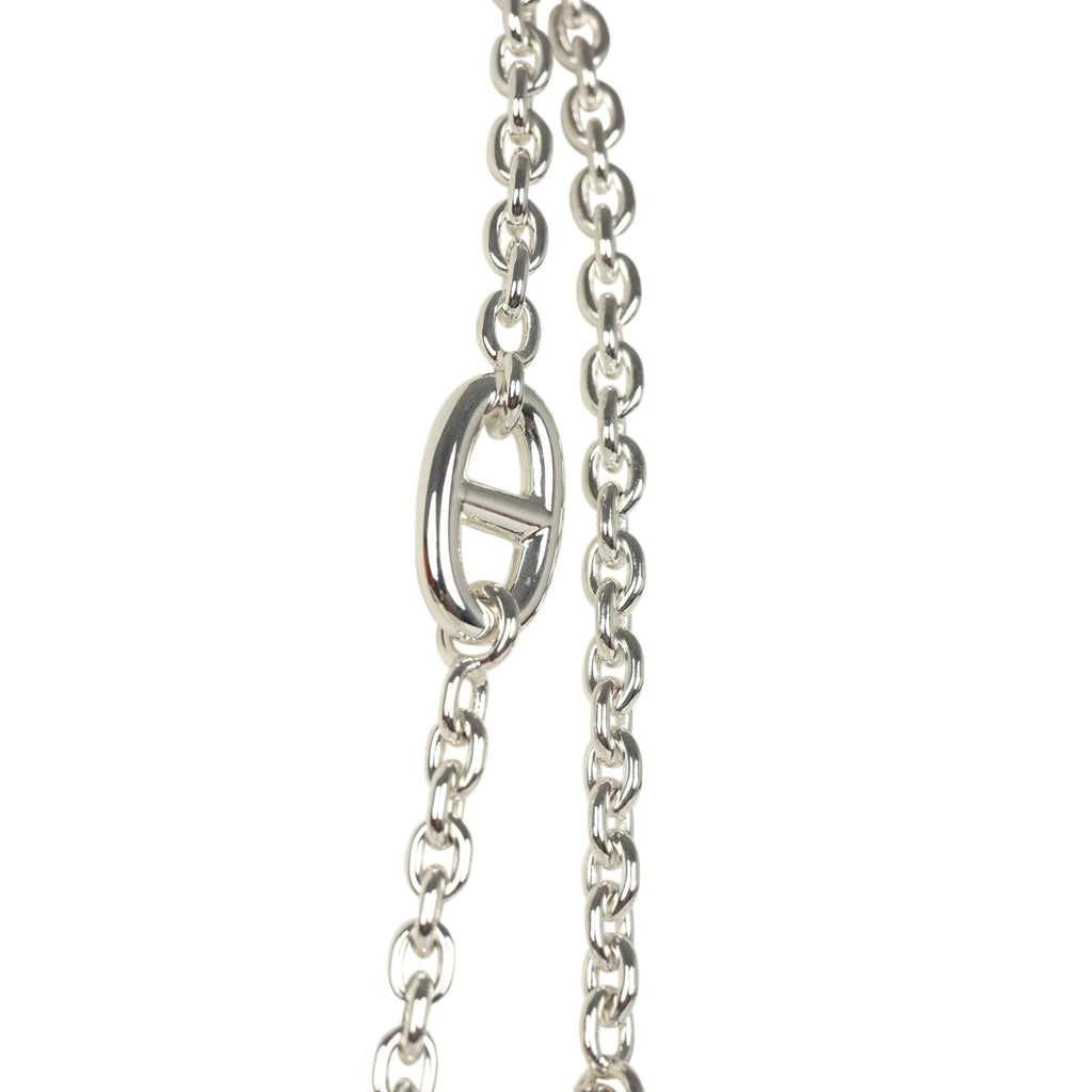 Hermes Farandole Rope Necklace 120cm Sterling Silver Hardware