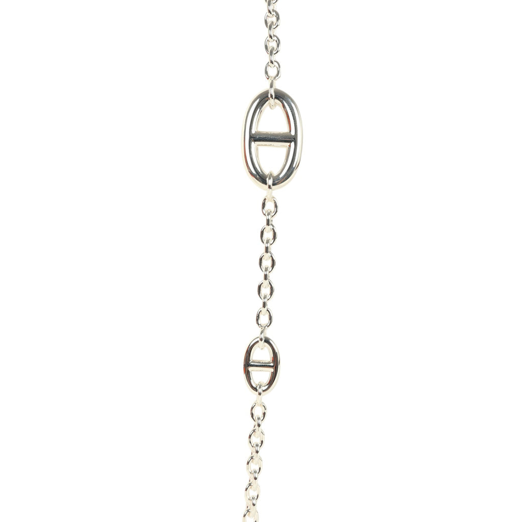 Hermes Farandole Rope Necklace 80cm Sterling Silver Hardware