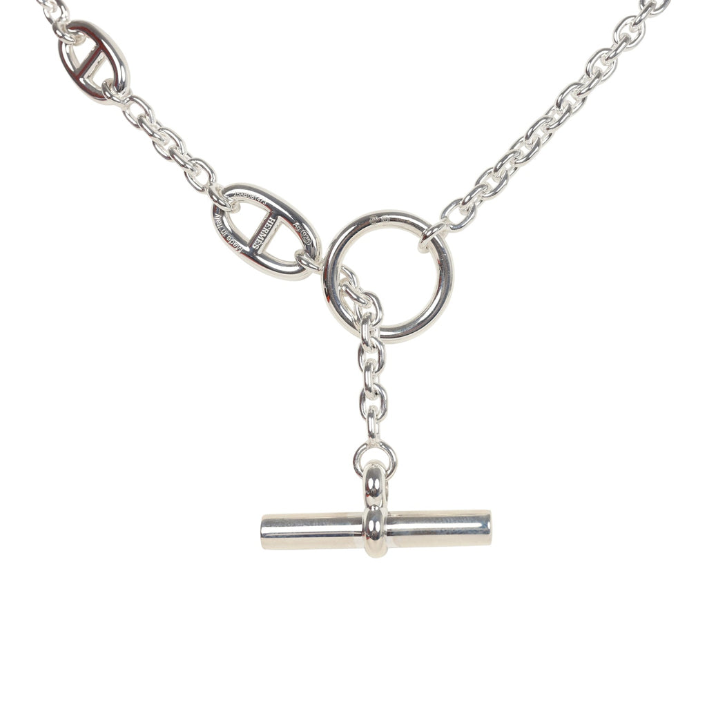 Hermes Farandole Rope Necklace 80cm Sterling Silver Hardware