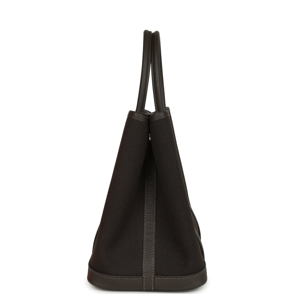 Hermes Garden Party 30 Ebene Toile Officier Canvas And Negonda Palladium Hardware