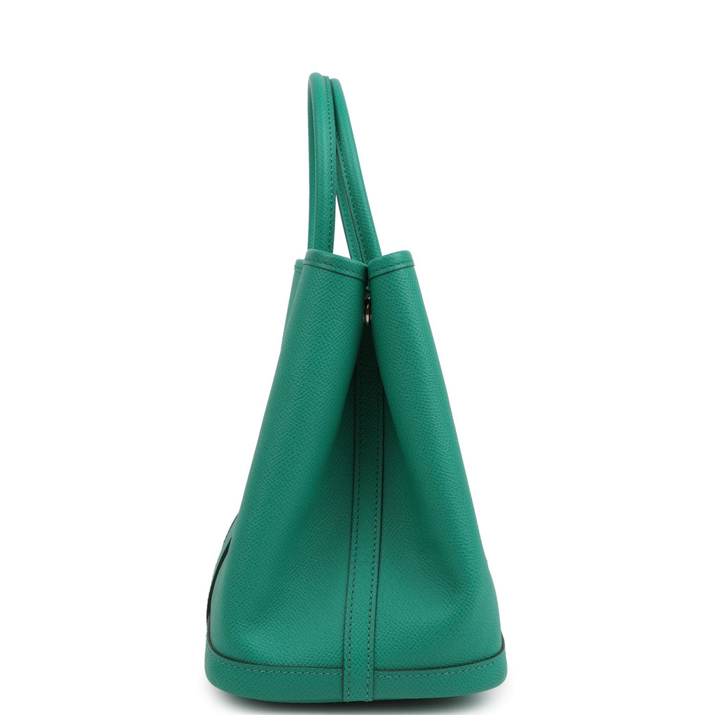Hermes Garden Party 30 Vert Jade Epsom Palladium Hardware