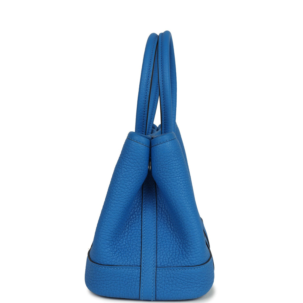Hermes Garden Party Neo 23 Bleu Hydra Negonda Palladium Hardware