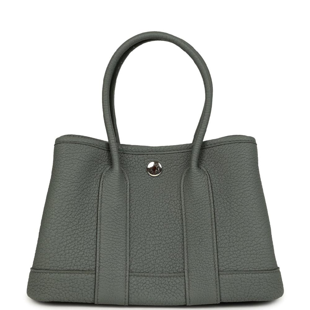 Hermes Garden Party Neo 23 Vert Amande Negonda Palladium Hardware