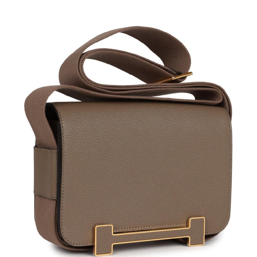 Hermes Geta Etoupe Chevre Gold Hardware