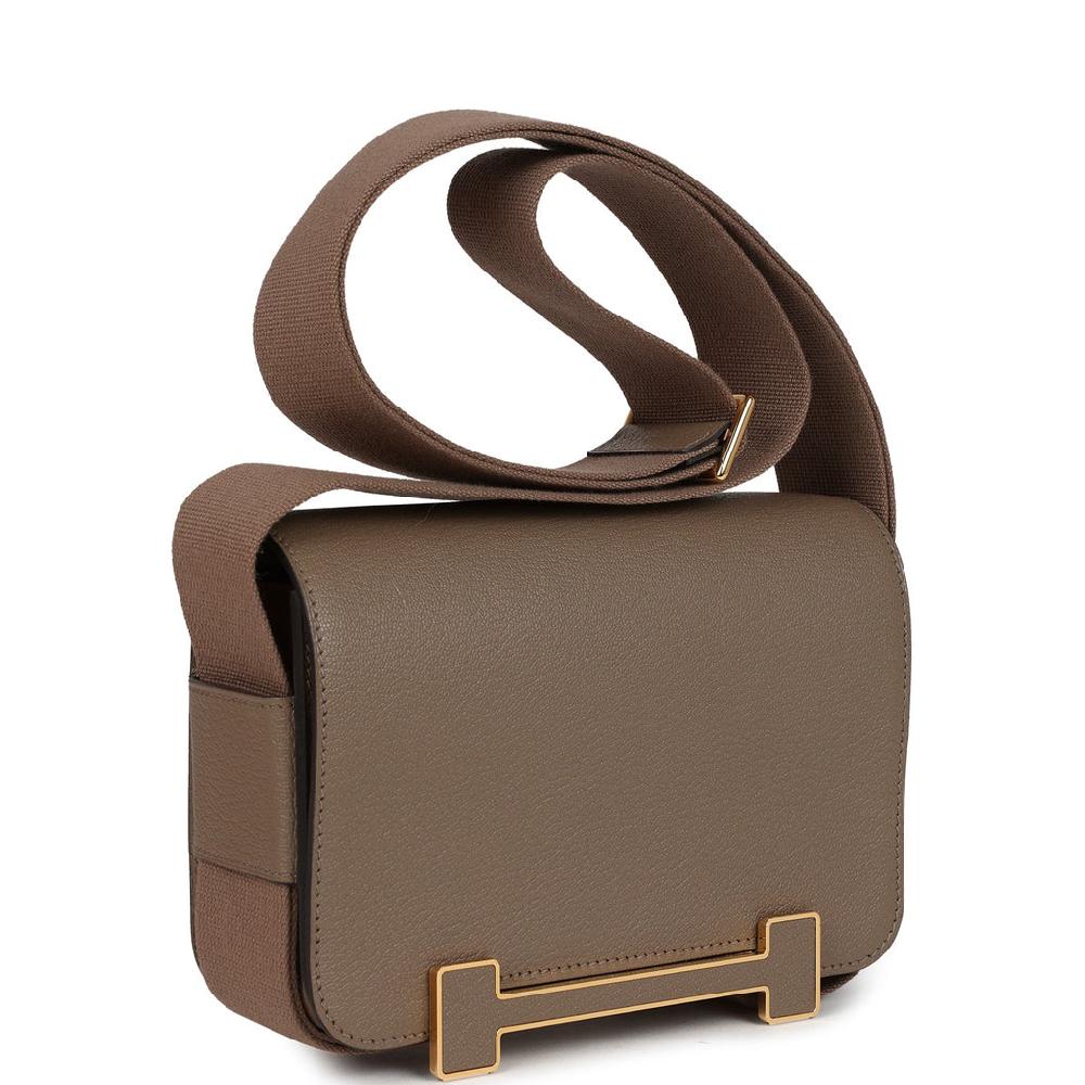 Hermes Geta Etoupe Chevre Mysore Gold Hardware