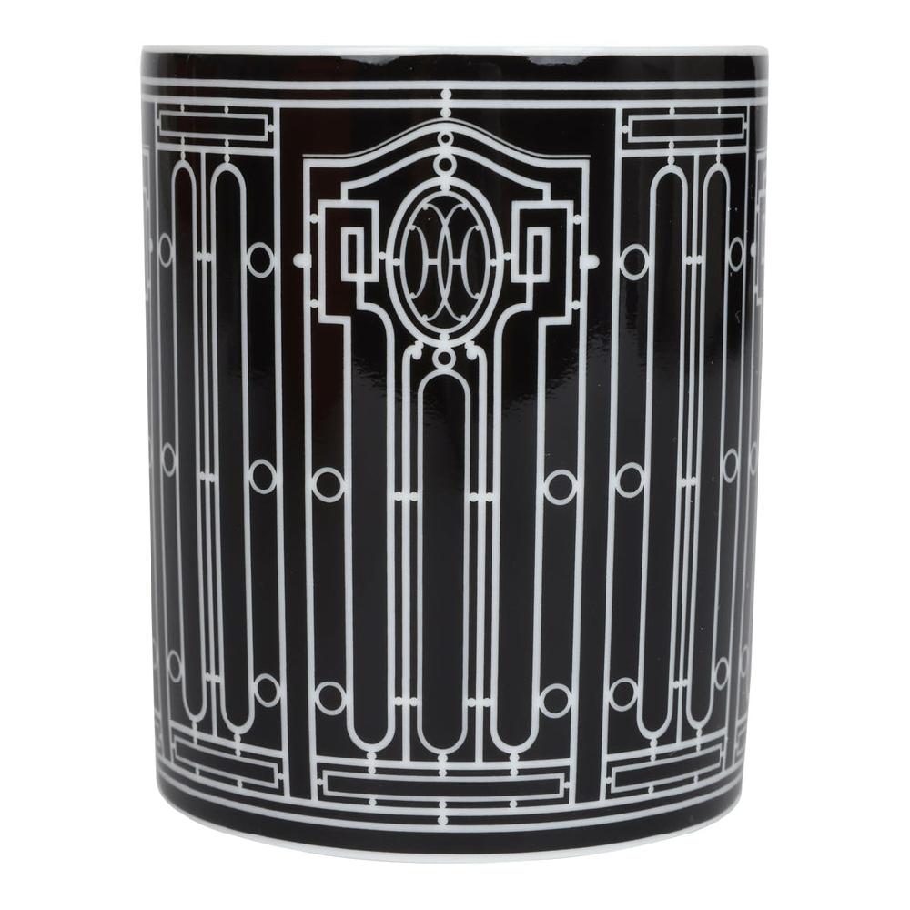 Hermes "H Deco" Black/White Porcelain Mug N°2