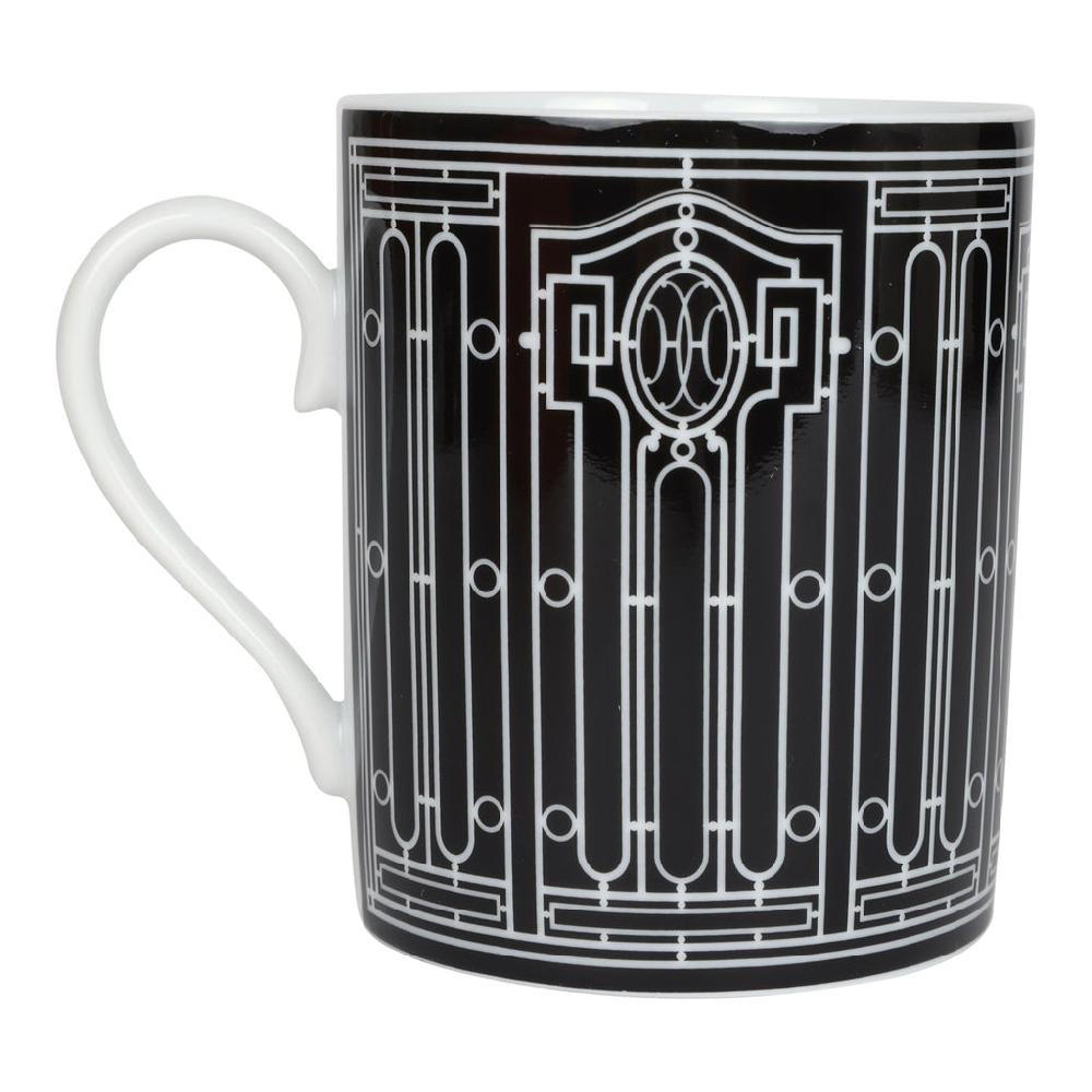 Hermes "H Deco" Black/White Porcelain Mug N°2