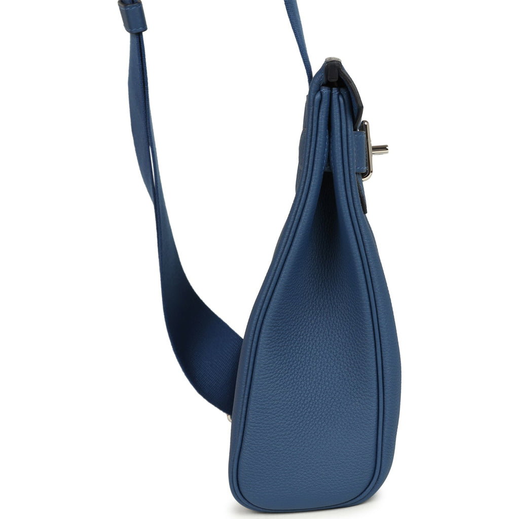 Hermes HAC A Dos PM Backpack Blue Tie Togo Palladium Hardware