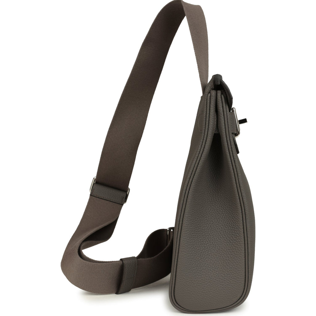 Hermes HAC A Dos PM Backpack Etain Togo Palladium Hardware