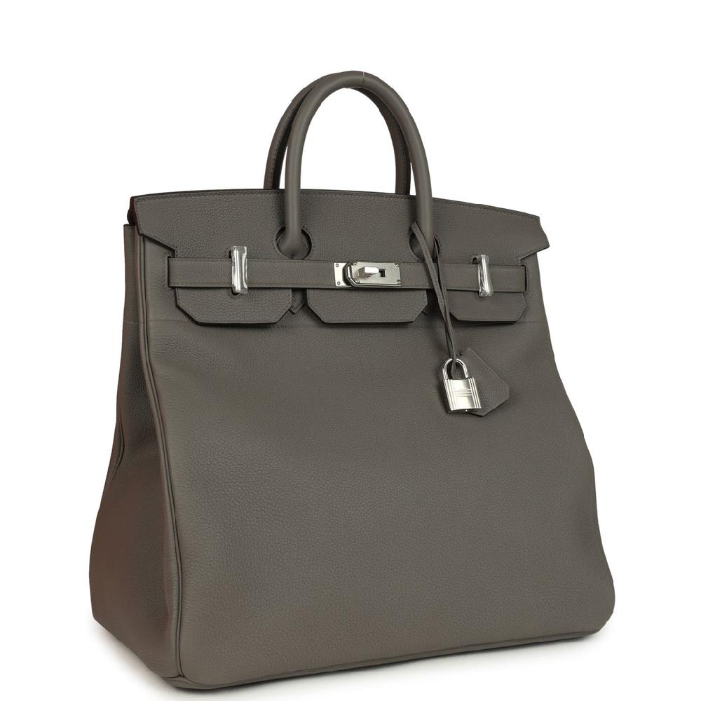 Hermes HAC Birkin 40 Etain Togo Palladium Hardware
