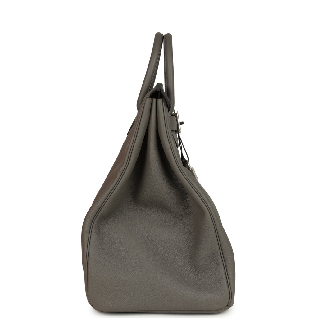 Hermes HAC Birkin 40 Etain Togo Palladium Hardware