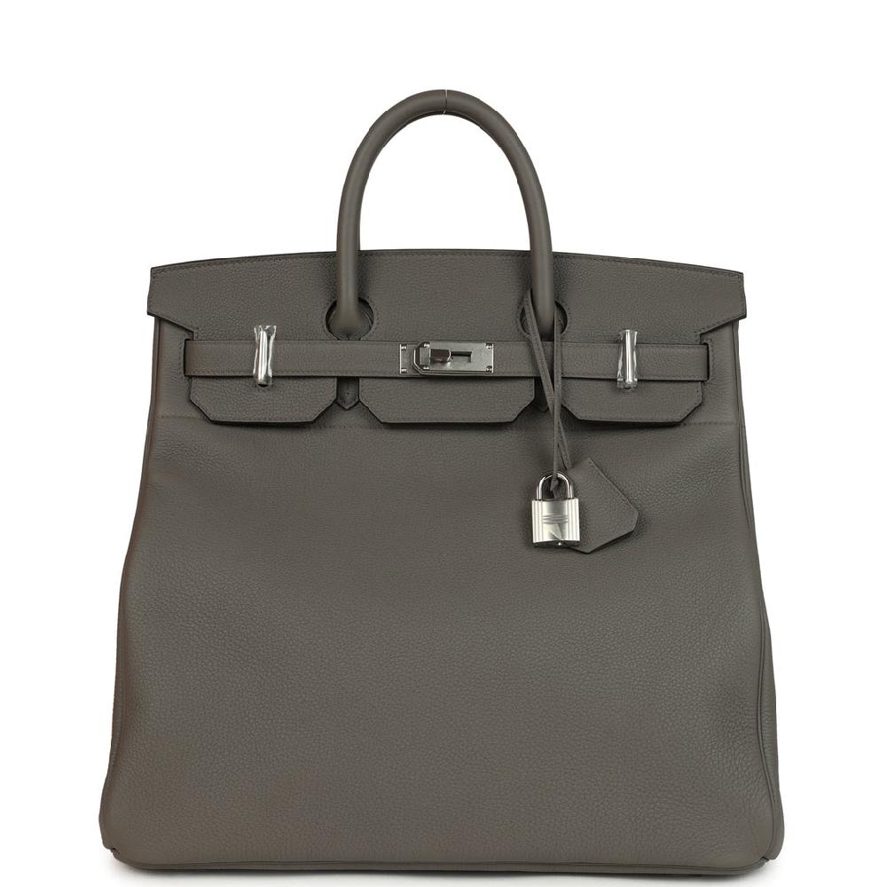 Hermes HAC Birkin 40 Etain Togo Palladium Hardware