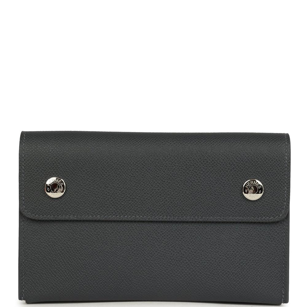Hermes Hermesnap Wallet Ardoise Epsom Palladium Hardware