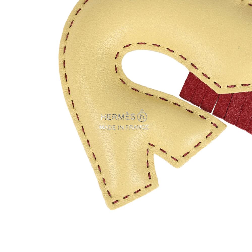 Hermes Hibouton Shrimp Bag Charm Multi Milo Lambskin