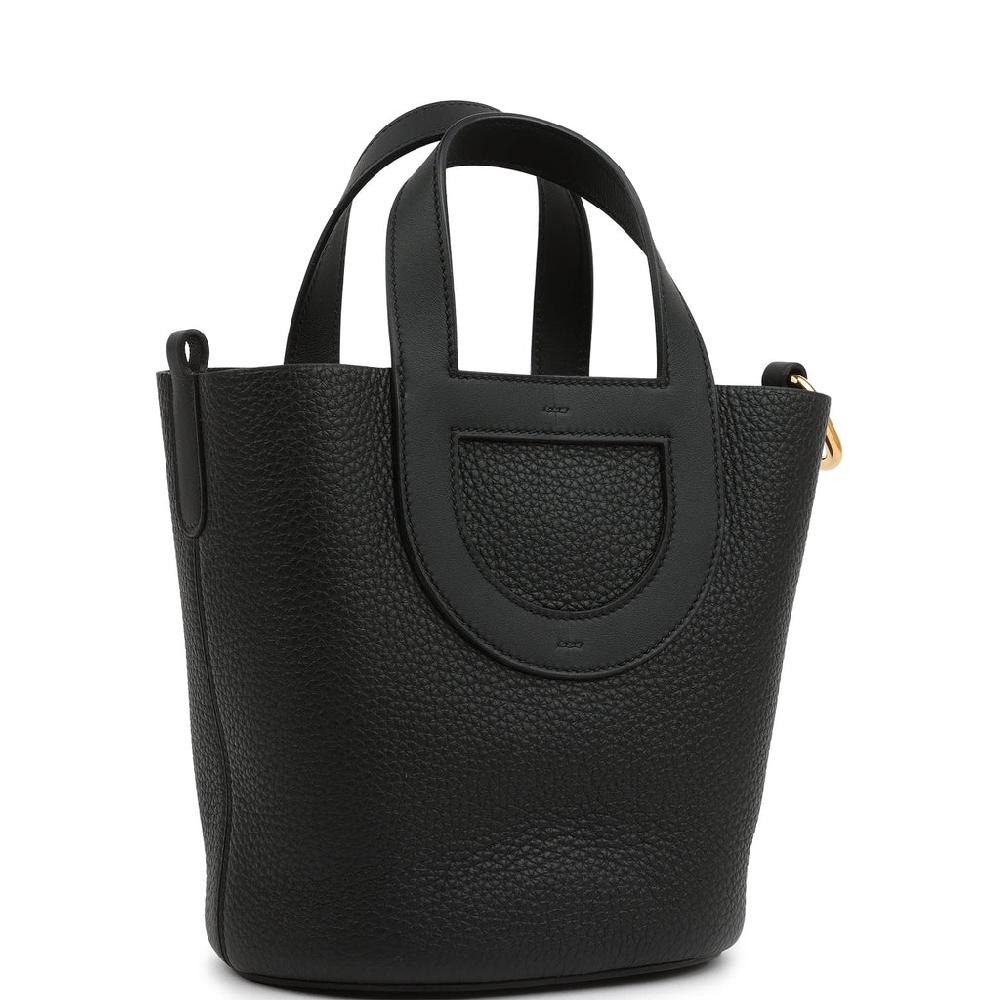 Hermes In-The-Loop 18 Black Clemence And Swift Gold Hardware