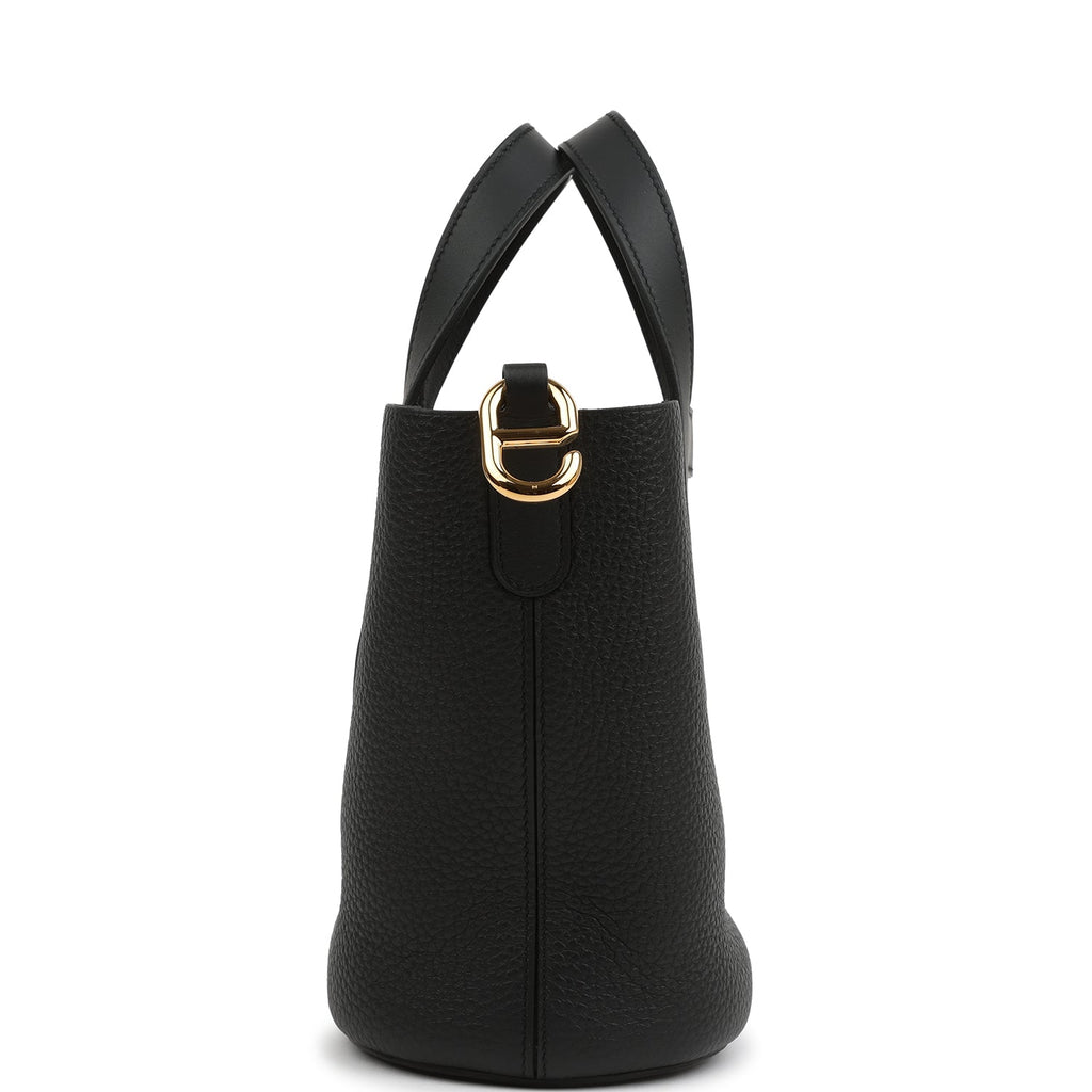 Hermes In-The-Loop 18 Black Clemence And Swift Gold Hardware