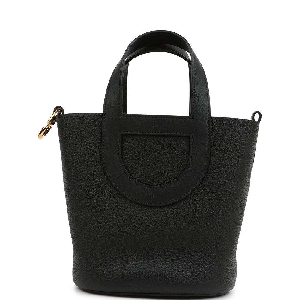 Hermes In-The-Loop 18 Black Clemence And Swift Gold Hardware