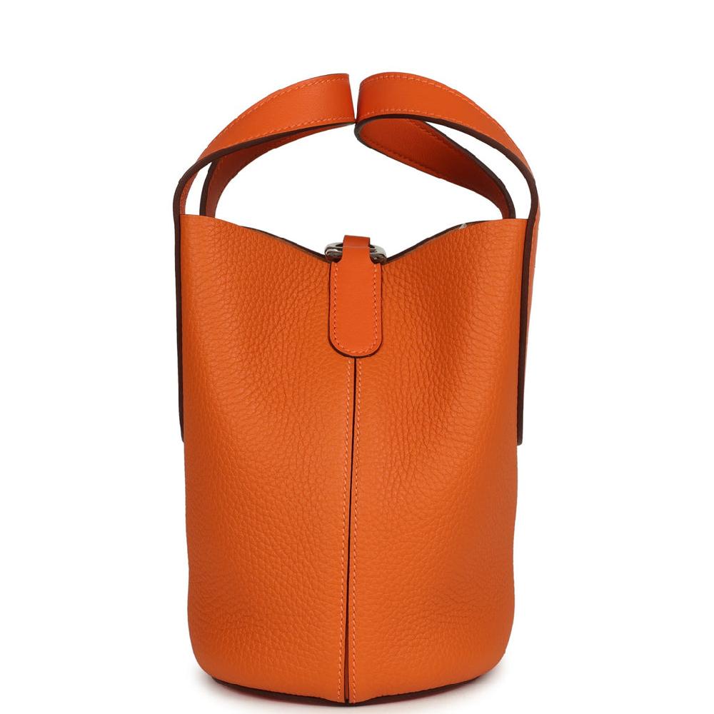Hermes In-The-Loop 18 Orange Clemence And Swift Palladium Hardware