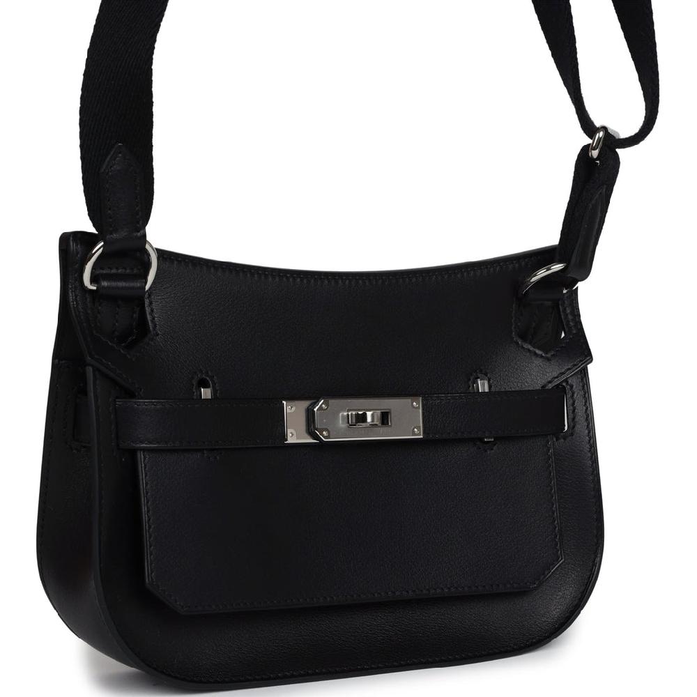 Hermes Jypsiere Mini Black Evergrain Palladium Hardware