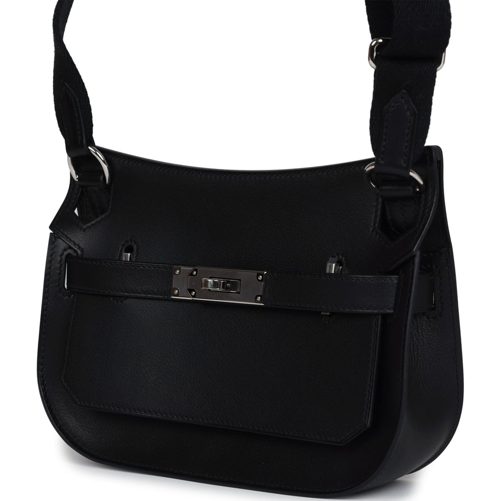 Hermes Jypsiere Mini Black Evergrain Palladium Hardware