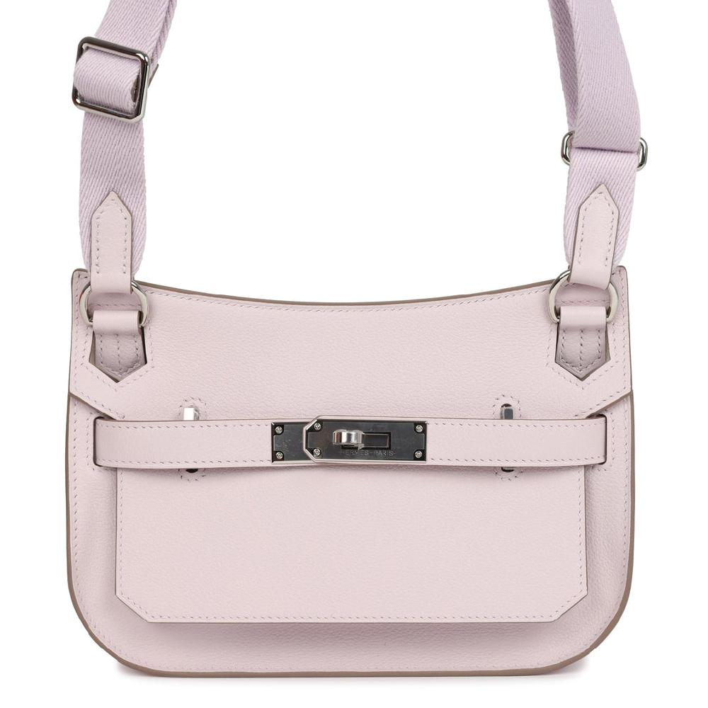Hermes Jypsiere Mini Mauve Pale Verso Evercolor Palladium Hardware